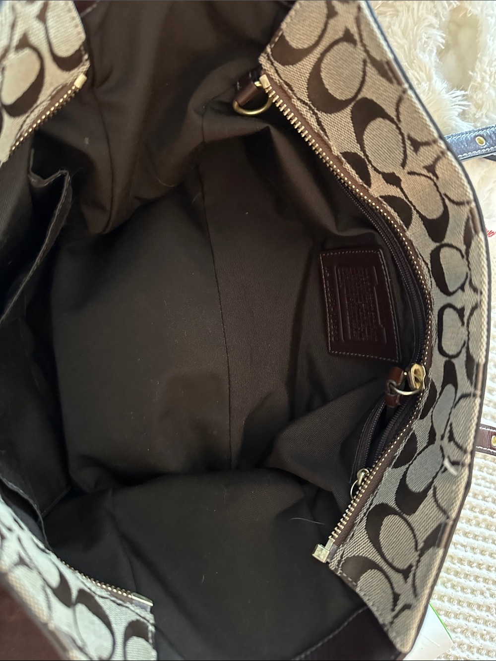 NW paperwork Y2K an authentic vintage Coach Gallery Signature Tote - Picture 9 of 11